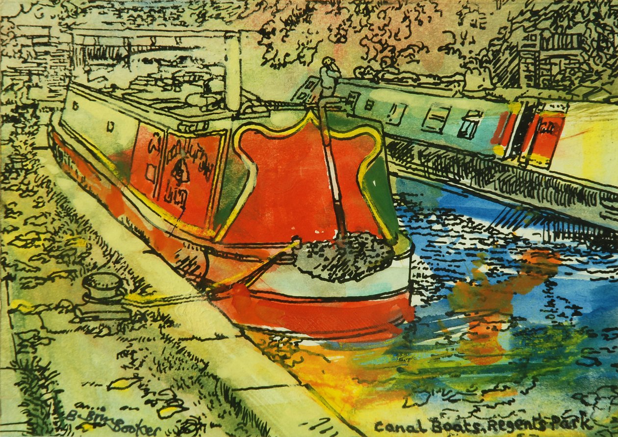 Canal Boats, Camden af Brenda Brin Booker