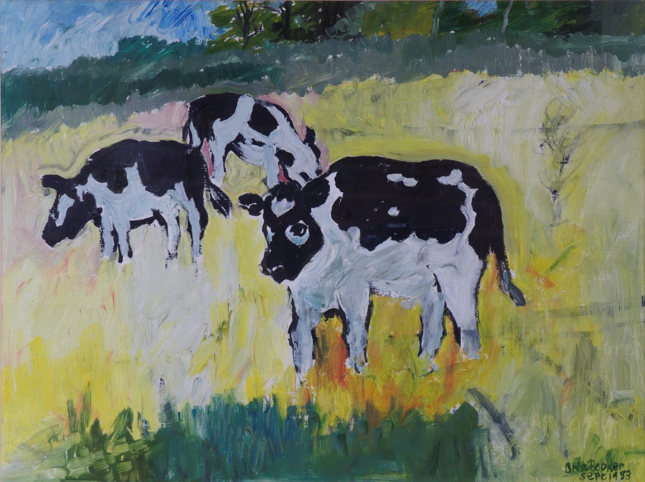 Young Bullocks in a Meadow, 1982 af Brenda Brin Booker
