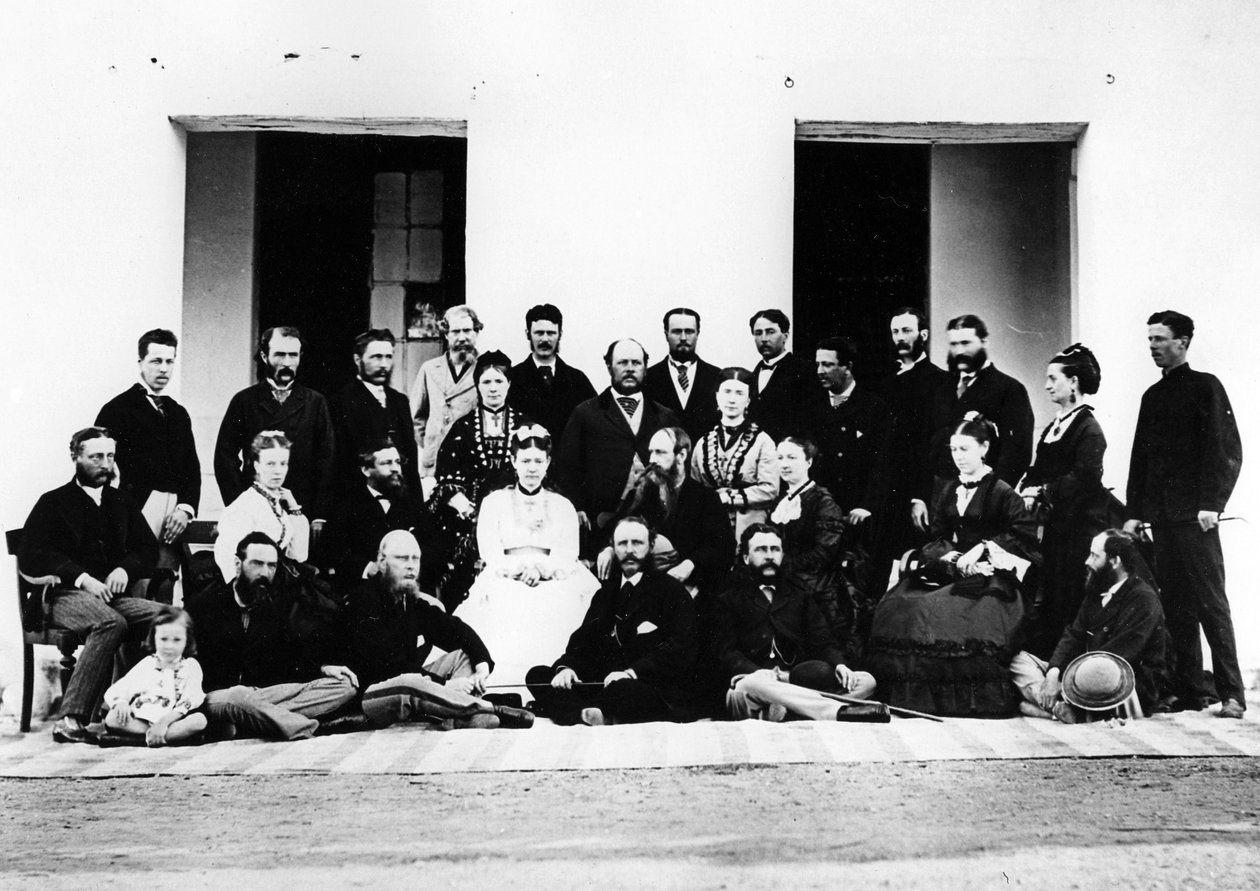 Gruppe på Nixons Oodeypore, ca. 1871 af British Photographer