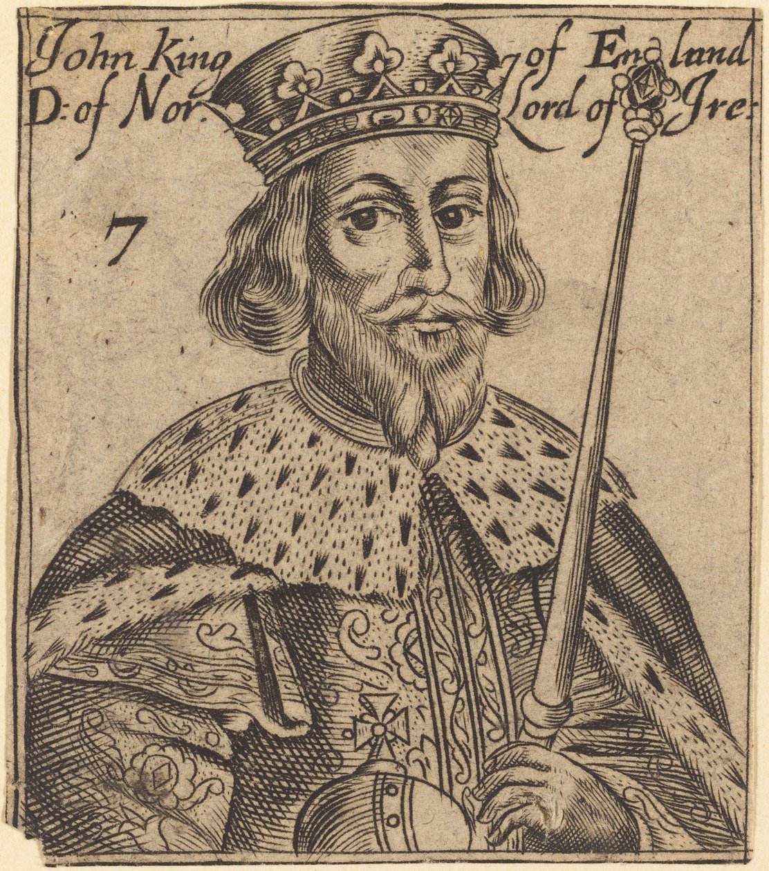 John, konge af England af British 17th Century