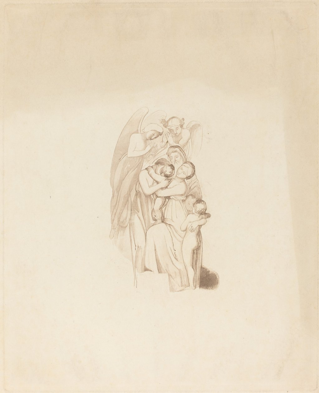 Hellig Familie? med Engle af British 19th Century
