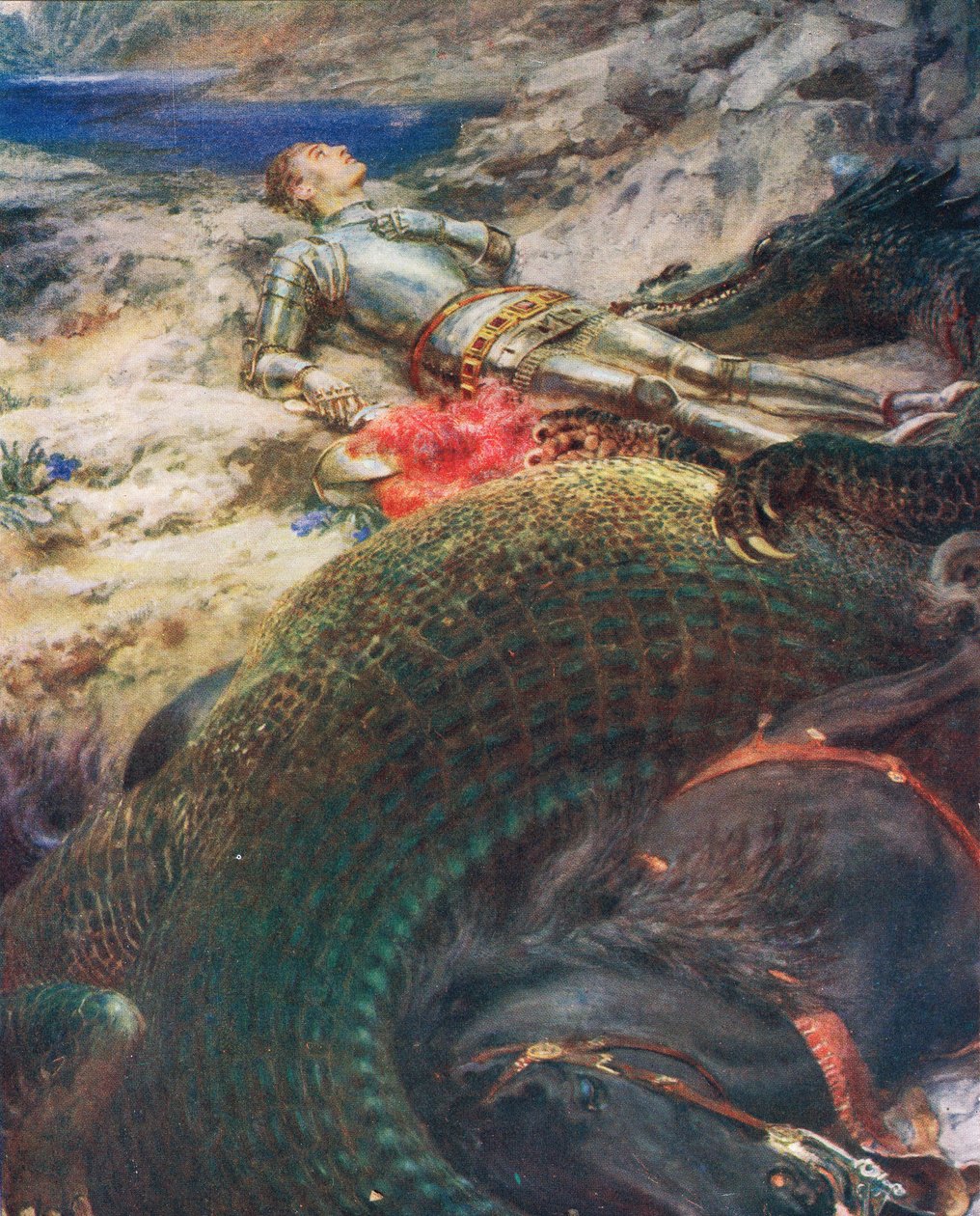 George og dragen, illustration fra "King Albert