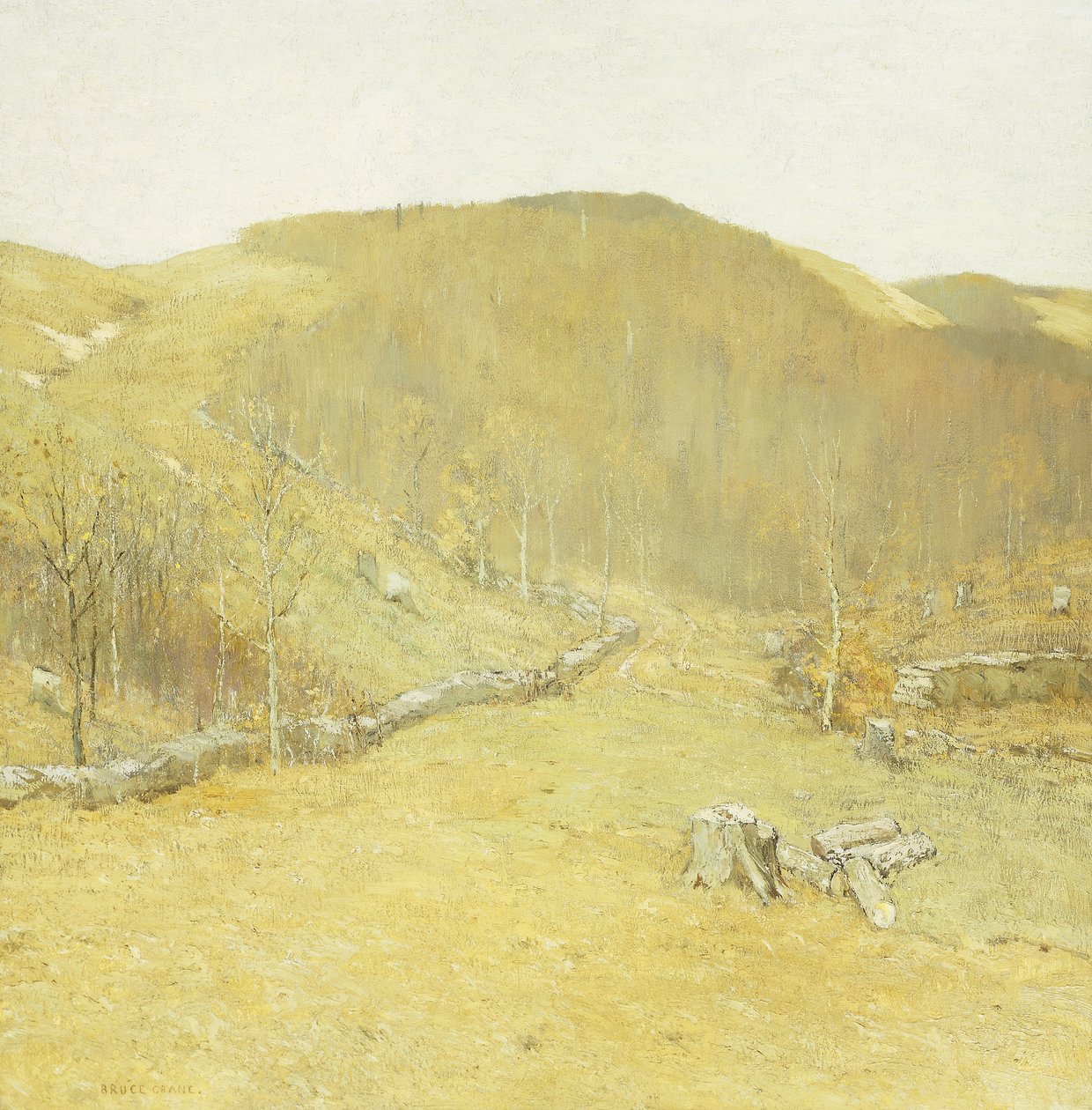 The Hills, ca. 1910 (olie på lærred) af Bruce Crane