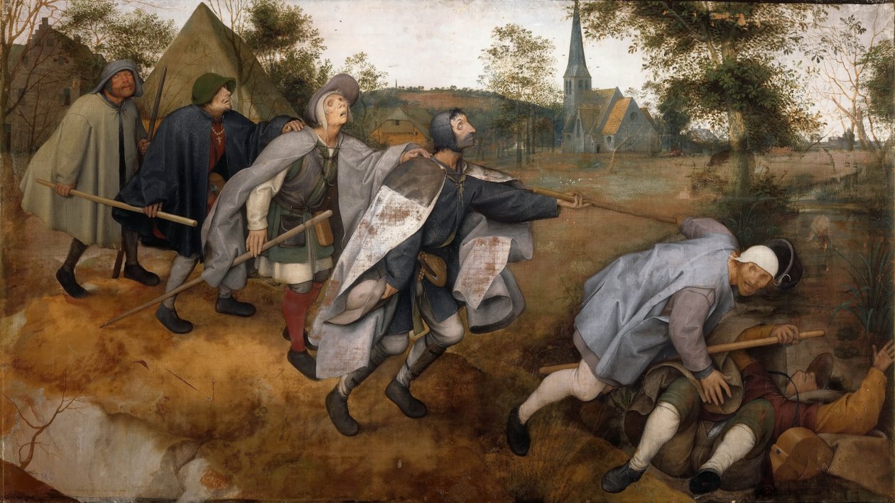 The Blind Leading the Blind, 1568. af Bruegel