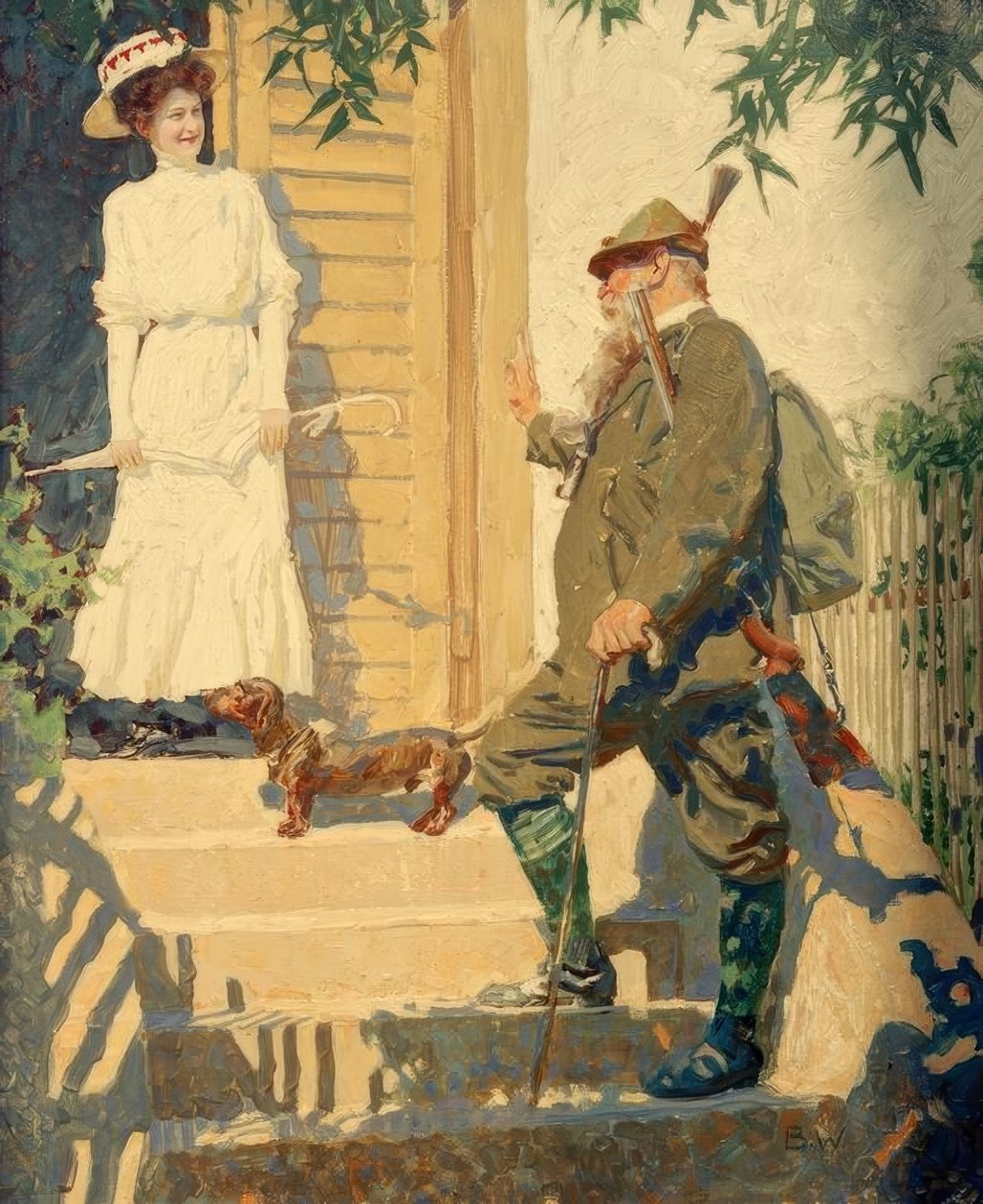Prins Regent Luitpold af Bayern med en ung dame af Brynolf Wennerberg