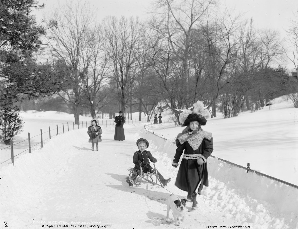 I Central Park, New York, omkring 1900 af Byron Company