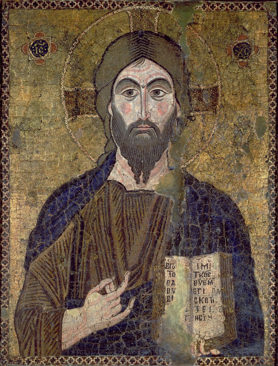 Kristus pantokrator (mosaik) af Byzantine