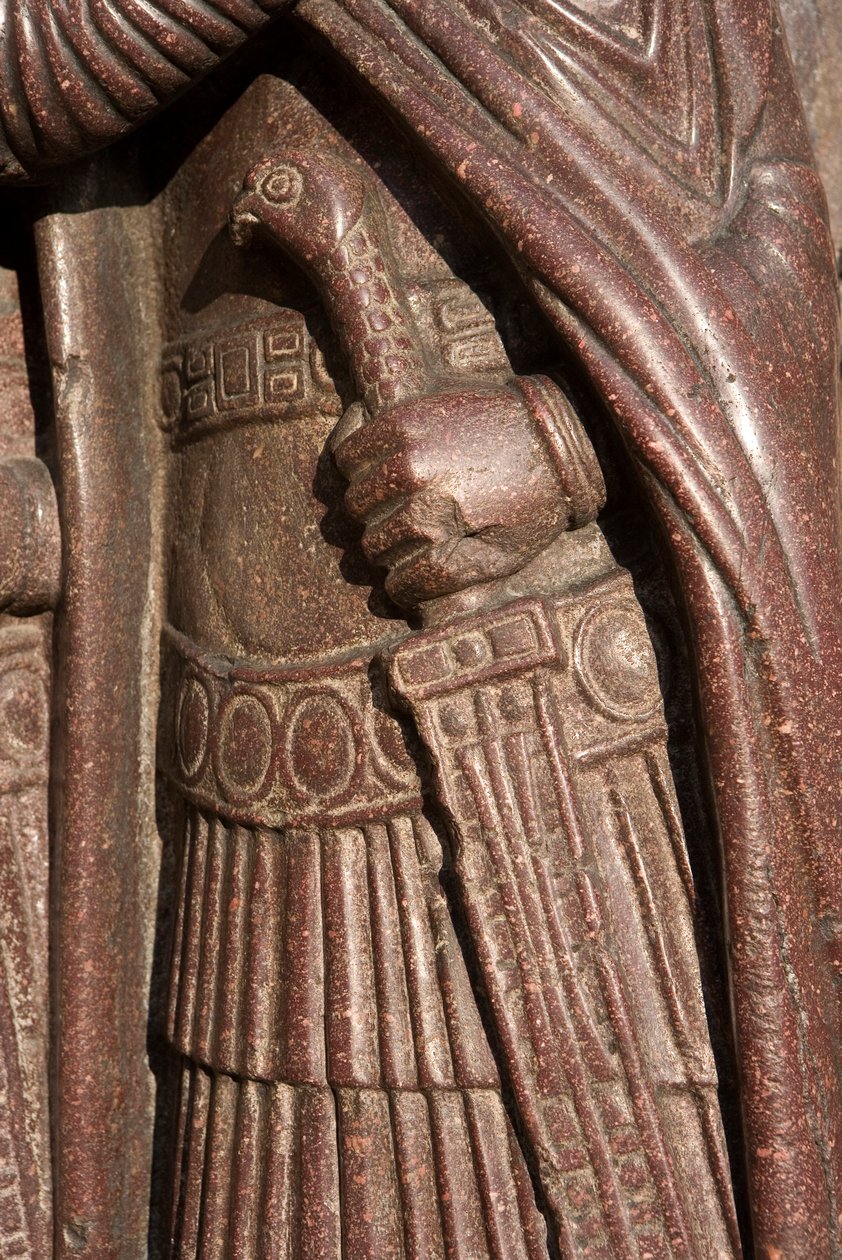 Detalje fra portrættet af de fire tetrarker, ca. 300 (porfyr) af Byzantine
