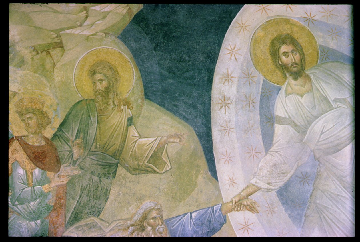 Anastasis, afbildet på Parecclesion, fra Chora-klosteret af Byzantine