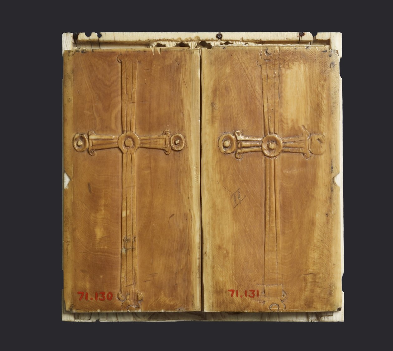 Triptykonikon af Jomfru og Barn med helgener (se også 957216-9) af Byzantine