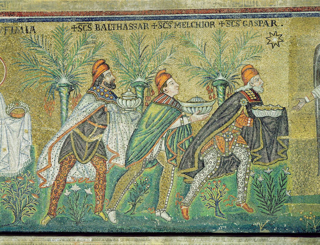 De tre kongers procession (mosaik) af Byzantine School