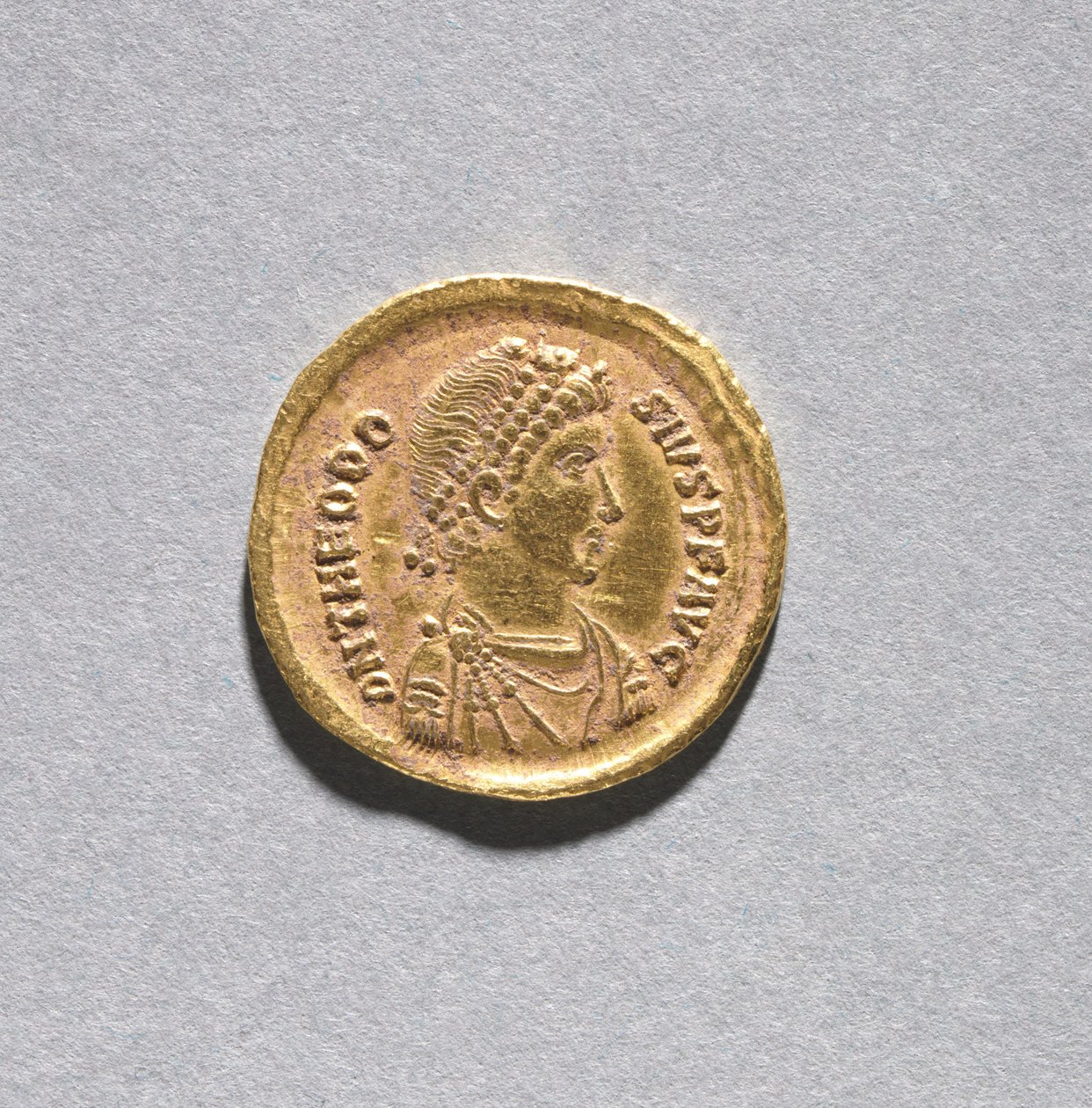 Solidus af Theodosius I den Store af Byzantine