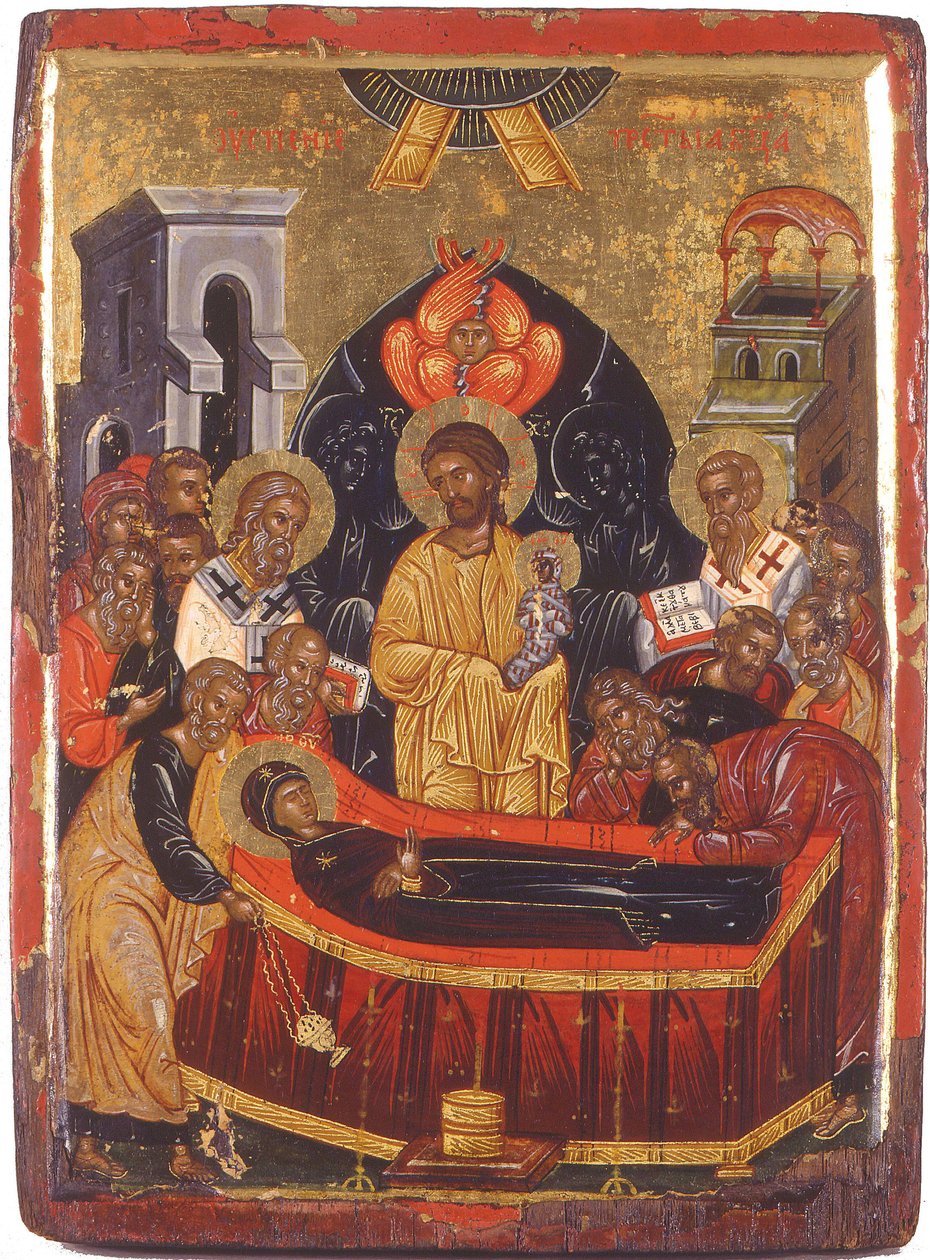 Jomfruens Dormition af Byzantine