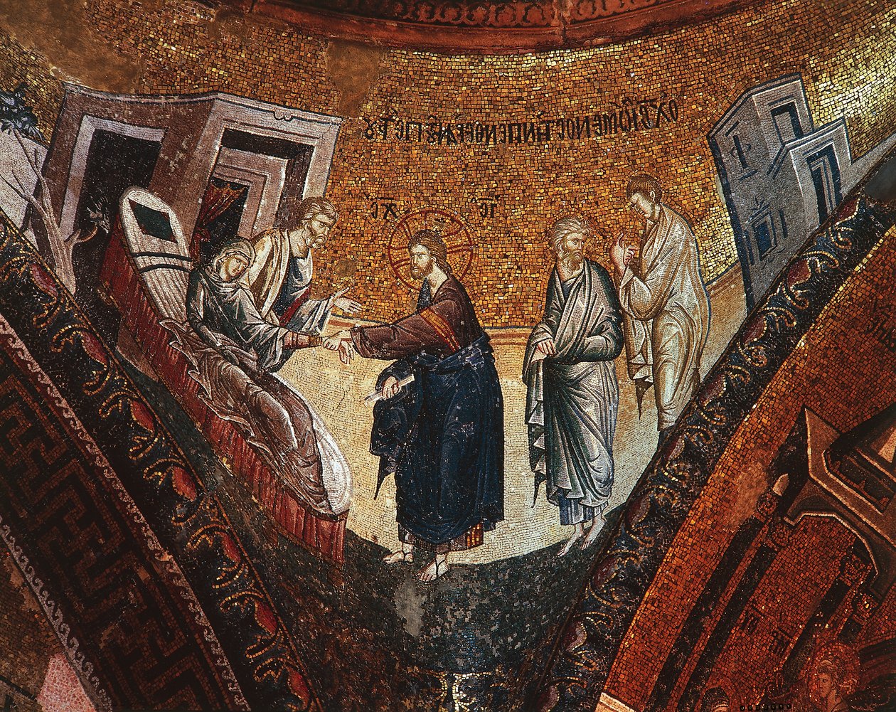 Jomfruens død (mosaik) af Byzantine Byzantine