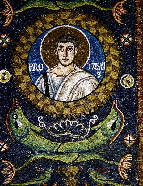 St. Protasio (mosaik) af Byzantine School