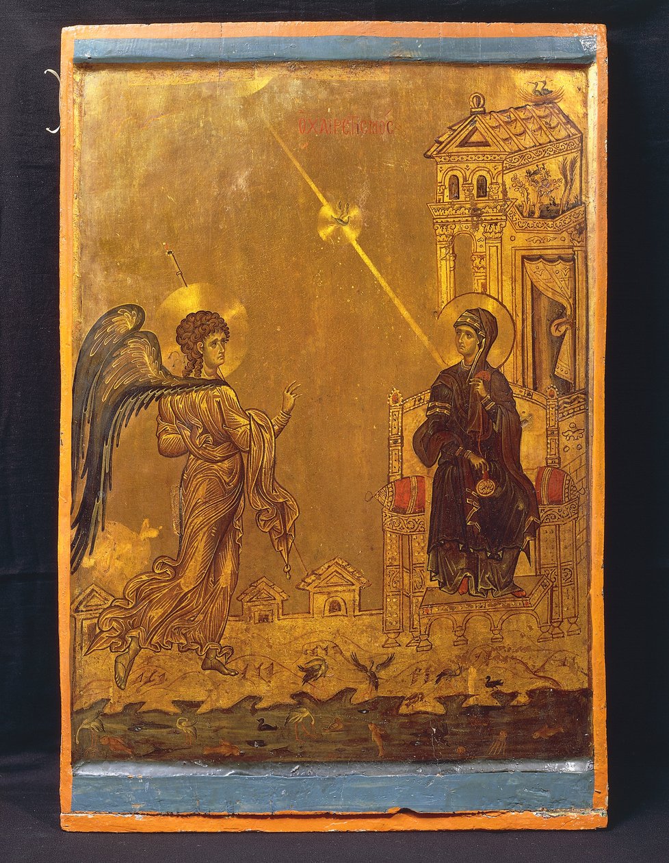 Bebudelsen (tempera på panel) af Byzantine School
