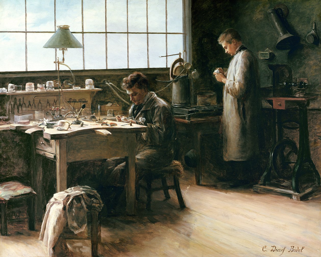 De falske tænders værksted, ca. 1880 af C. Durif Bedel