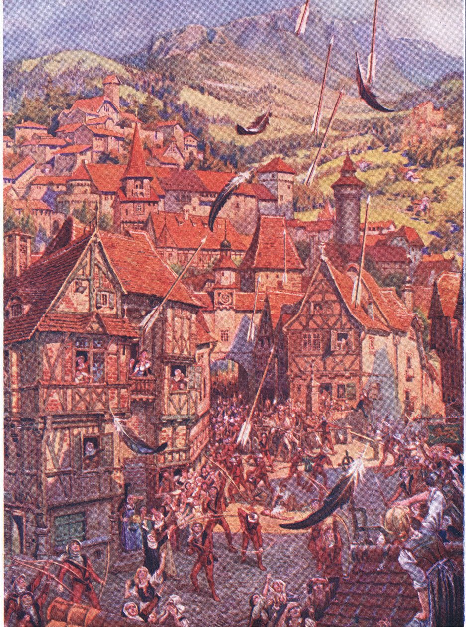 Skakter fløj rundt, fra The Child of the Air pub. af Duckworth, 1910 af C. Wilhelm