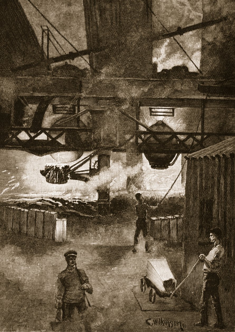 The Bessemer Process, illustration fra 