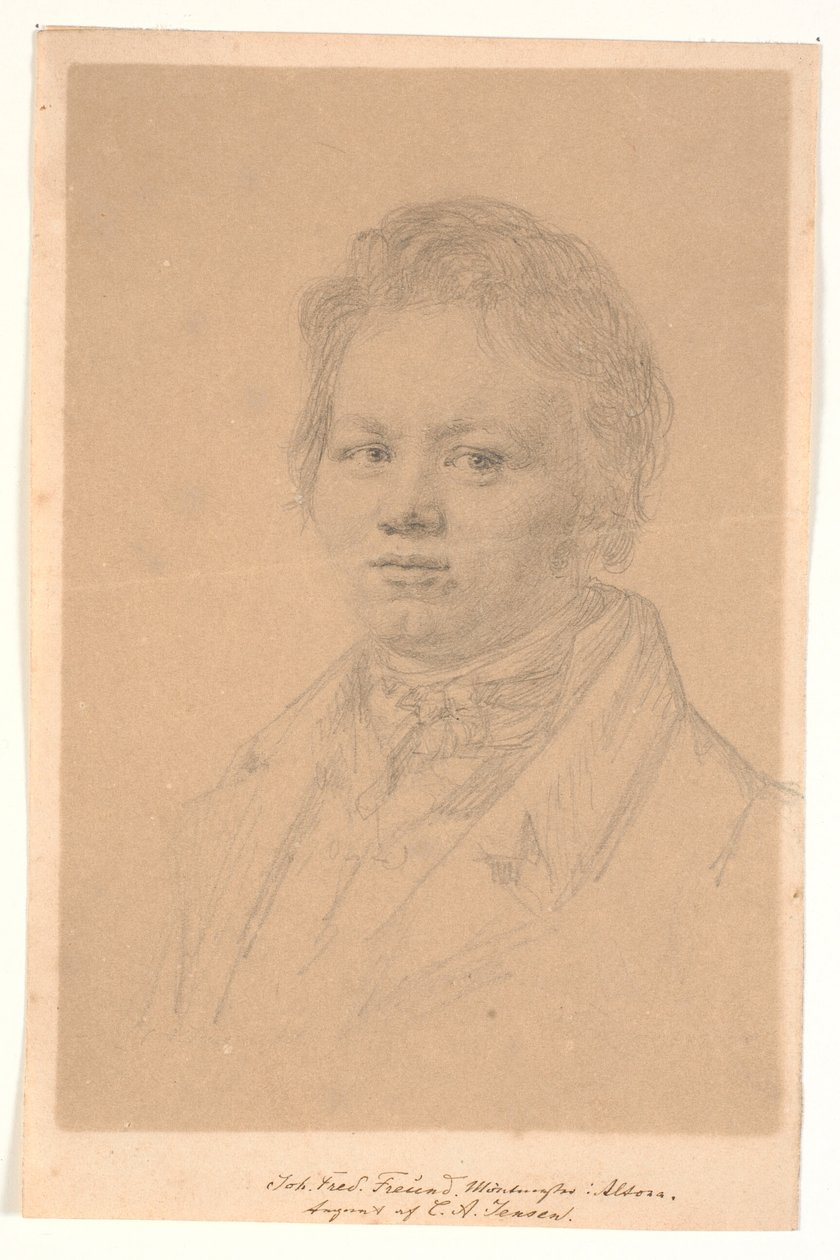 Portræt af møntmester J.F. Freund af C.A. Jensen