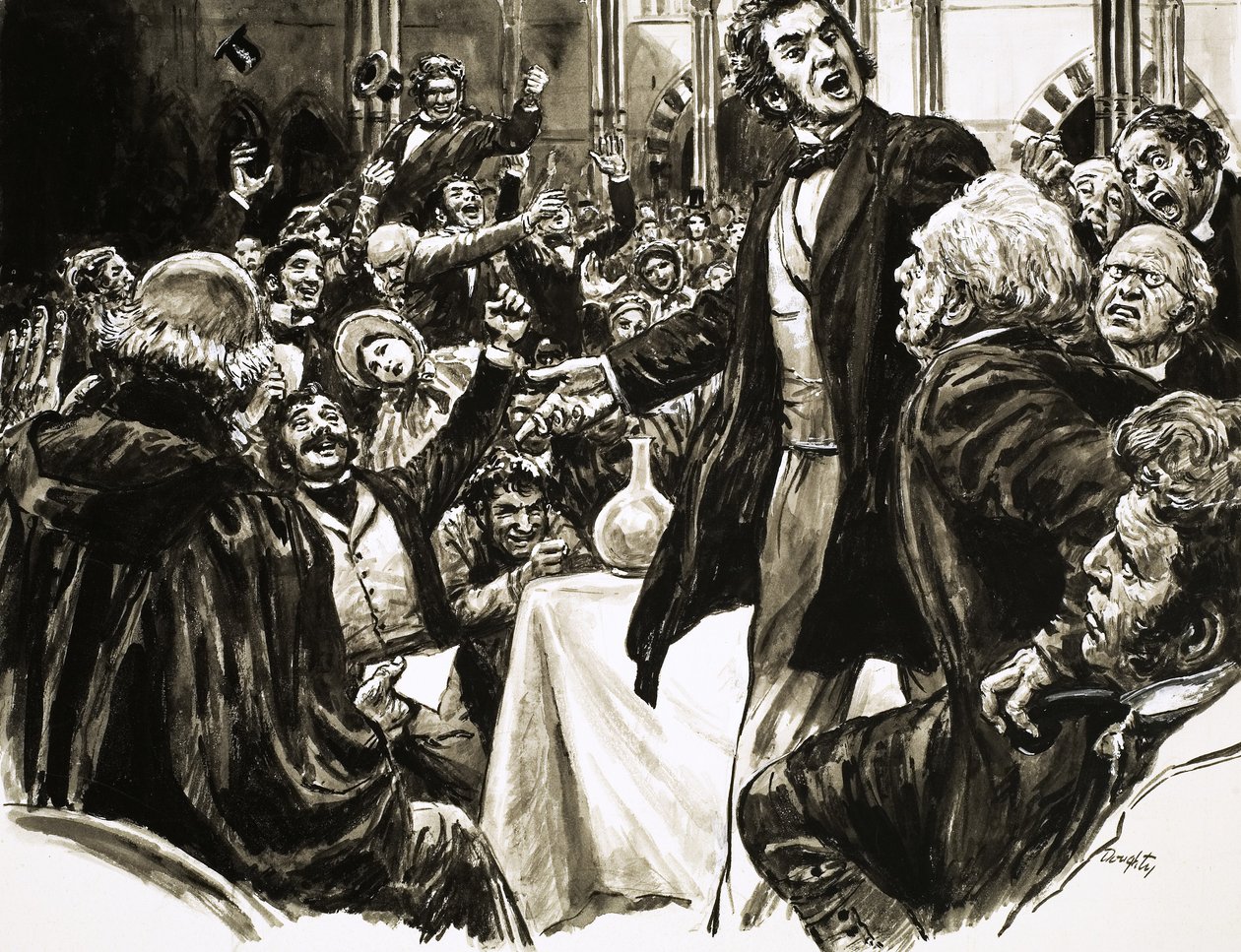 Thomas Huxley på forelæsningsplatformen af C.L. Doughty