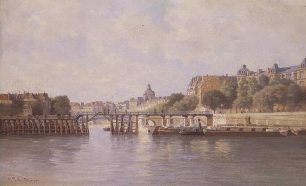 Broen ved Le Estacade, Paris af C.T. Guillermot