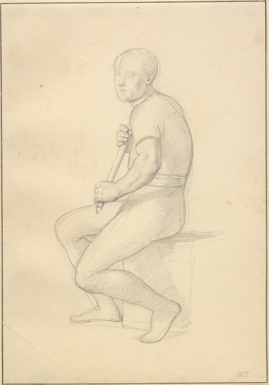 Balders død - studie til Thor. af Christoffer Wilhelm Eckersberg