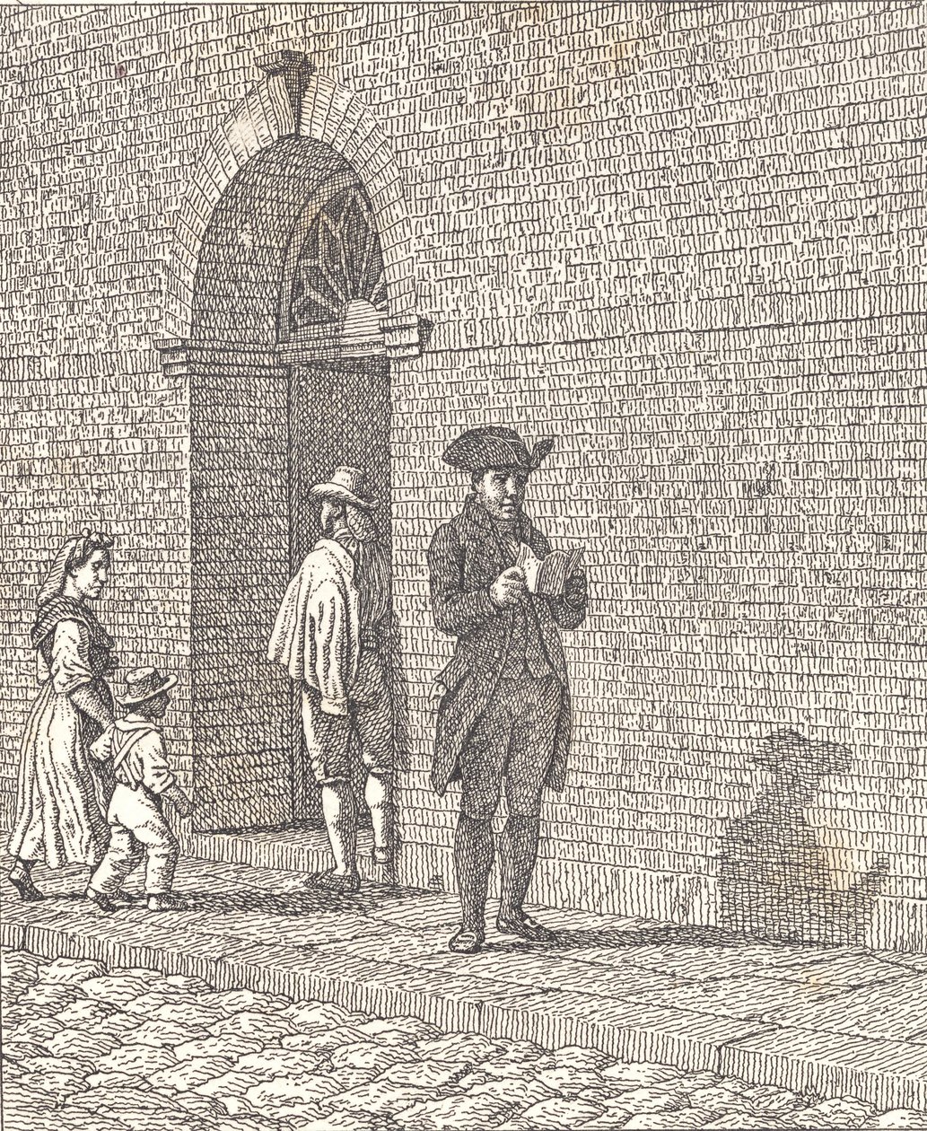 Foran en kirkedør af Christoffer Wilhelm Eckersberg