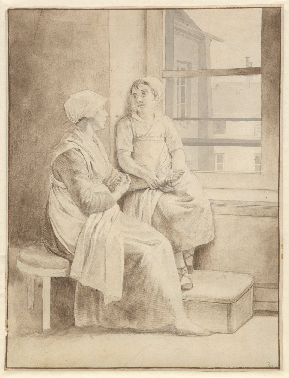 Mor og datter. Eckersbergs Værtinde i Paris af Christoffer Wilhelm Eckersberg
