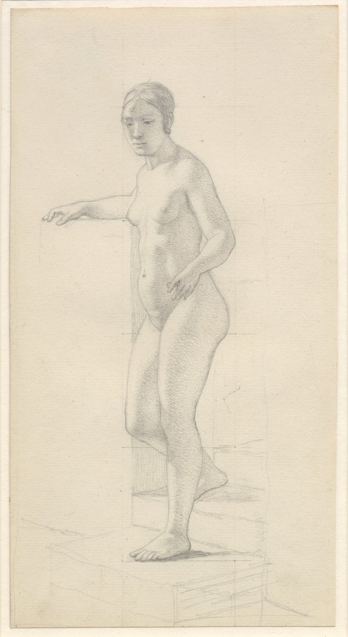 Stående kvindelig model af Christoffer Wilhelm Eckersberg