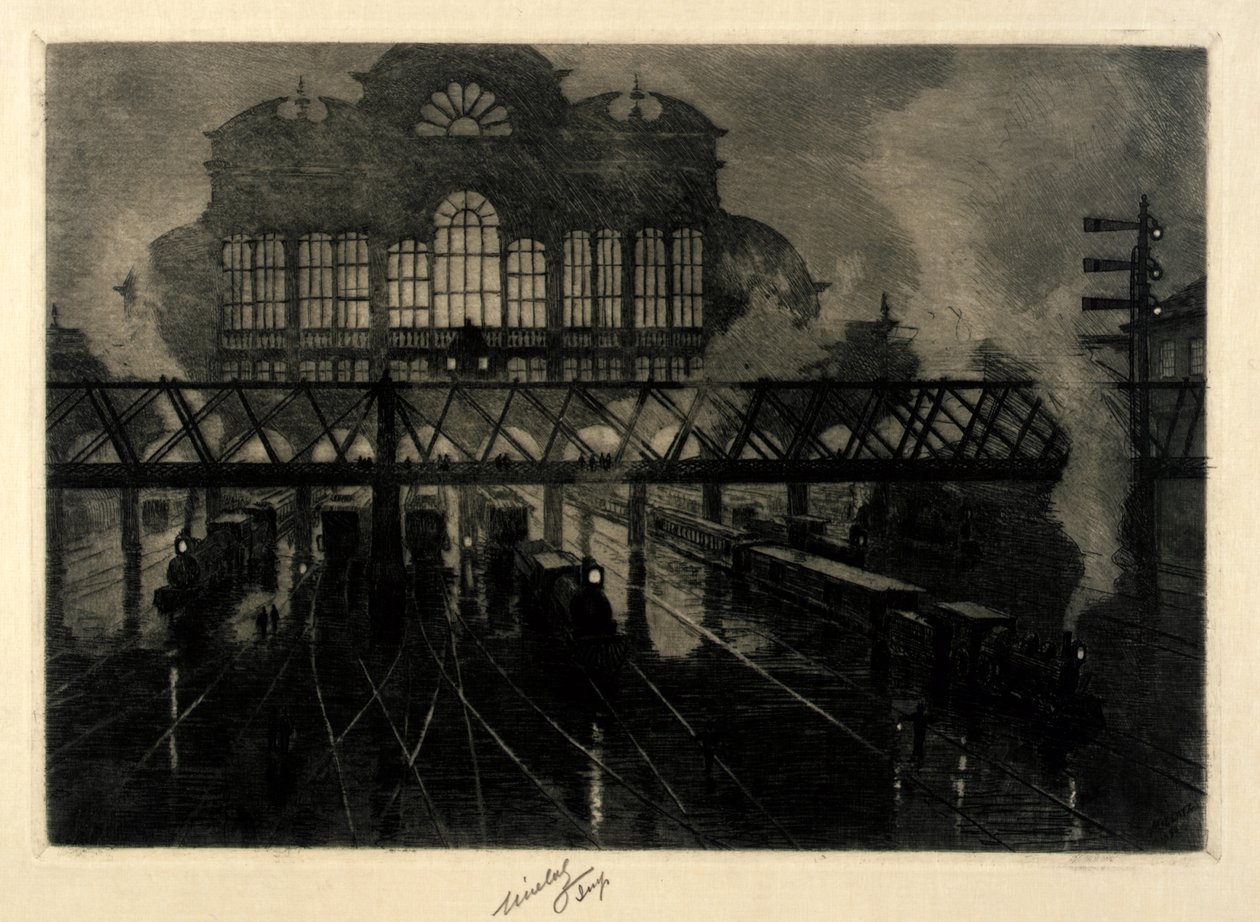 Grand Central Station om aftenen af C. F. William Mielatz