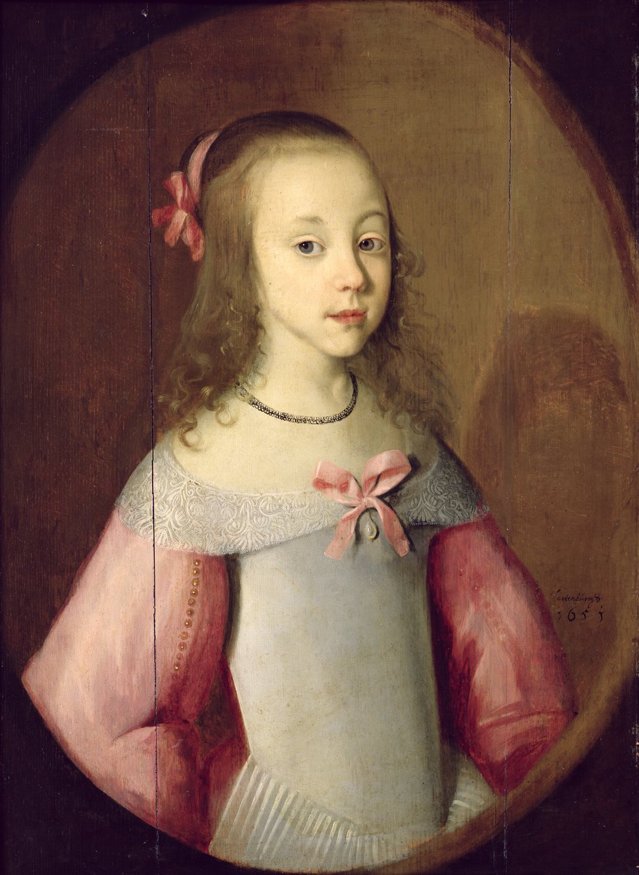 Portræt af en ung pige, 1651 af C. Hastenburg