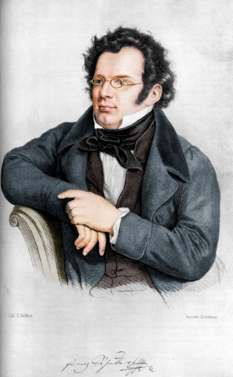 Franz Peter Schubert 1797-1828, østrigsk komponist af C Helfert