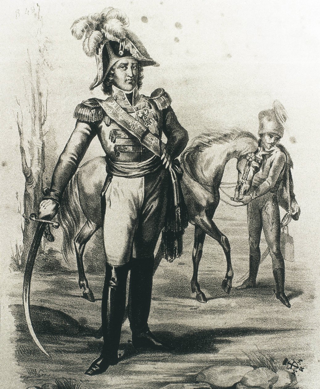 Joachim Murat (litografi) af C. Perrin