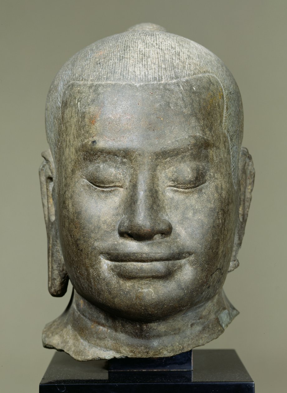 Leder af kong Jayavarman VII (r.1181-c.1220) (bronze) af Cambodian School