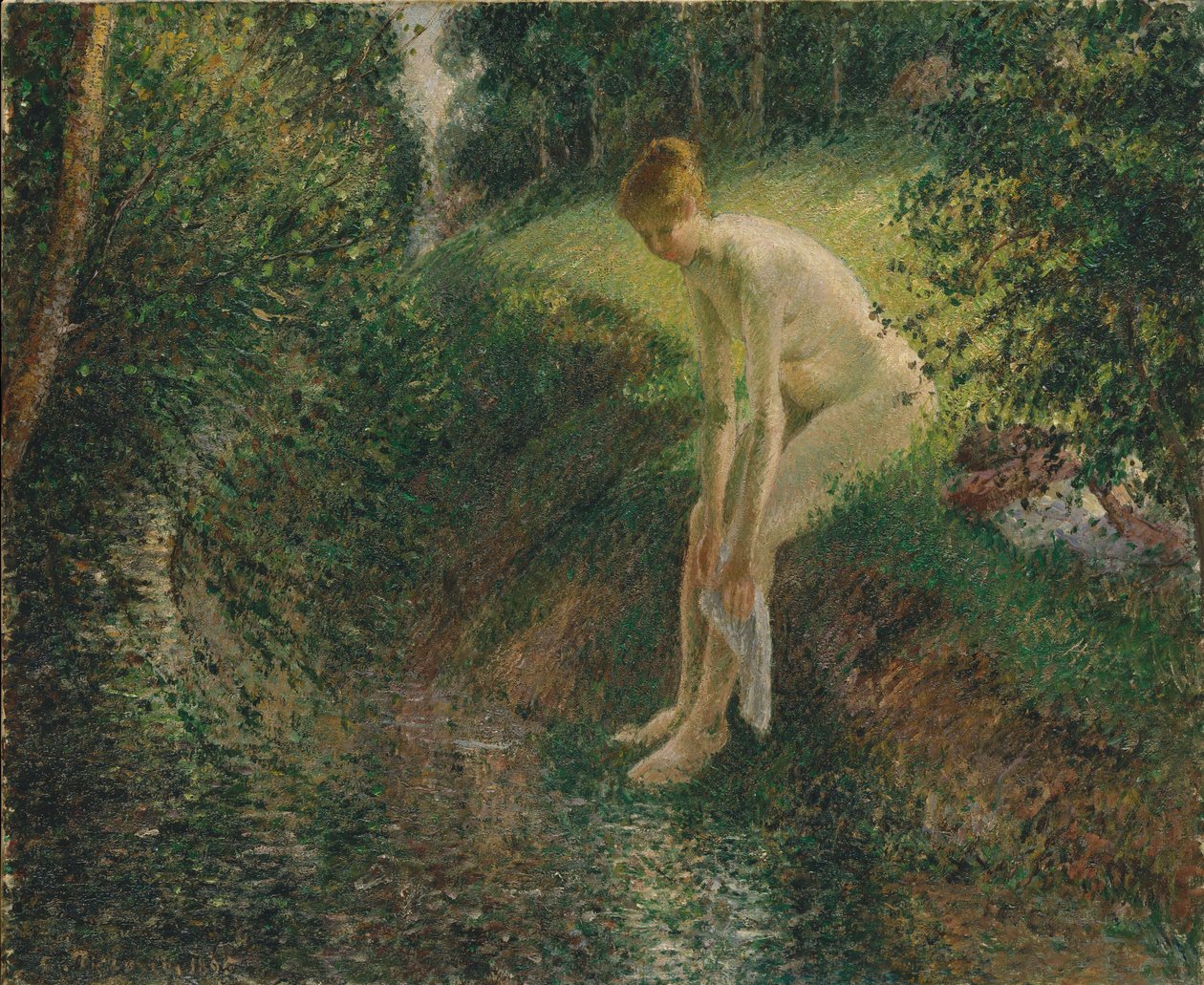 Bader i skoven, 1895 af Camille Jacob Pissarro