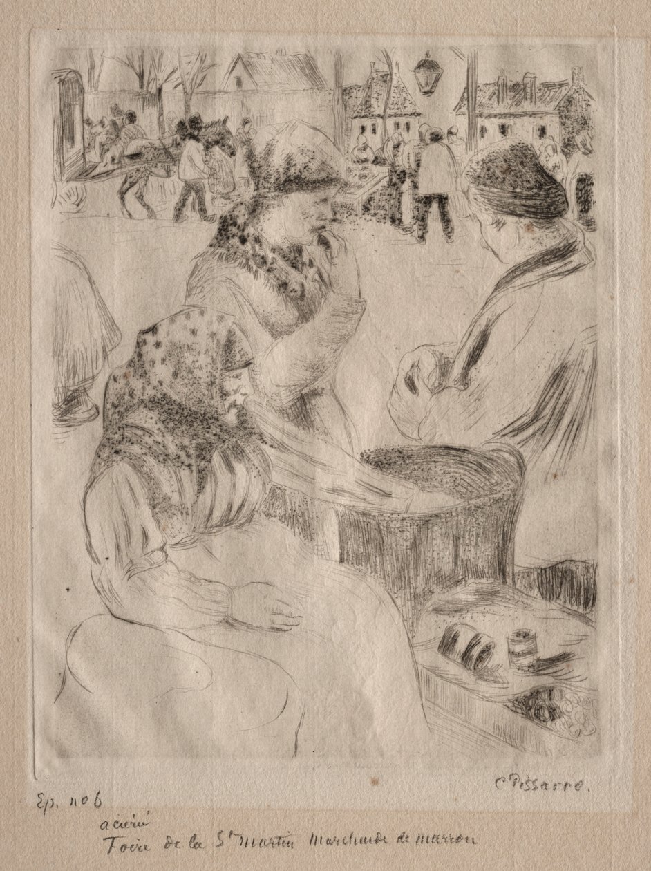 Kastanjeforhandler, 1878. af Camille Jacob Pissarro