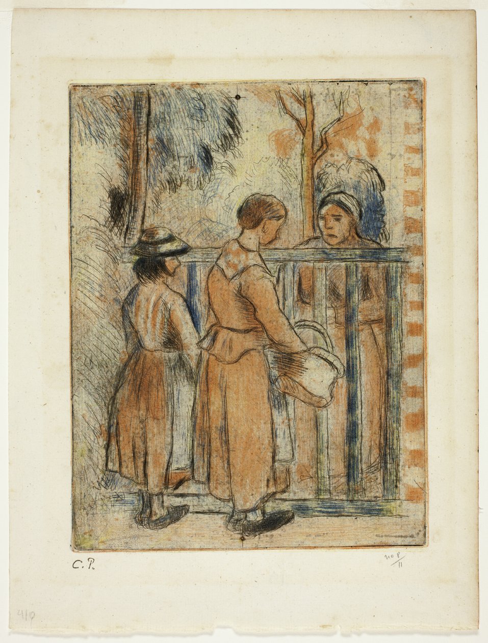 Tiggerkvinder af Camille Pissarro