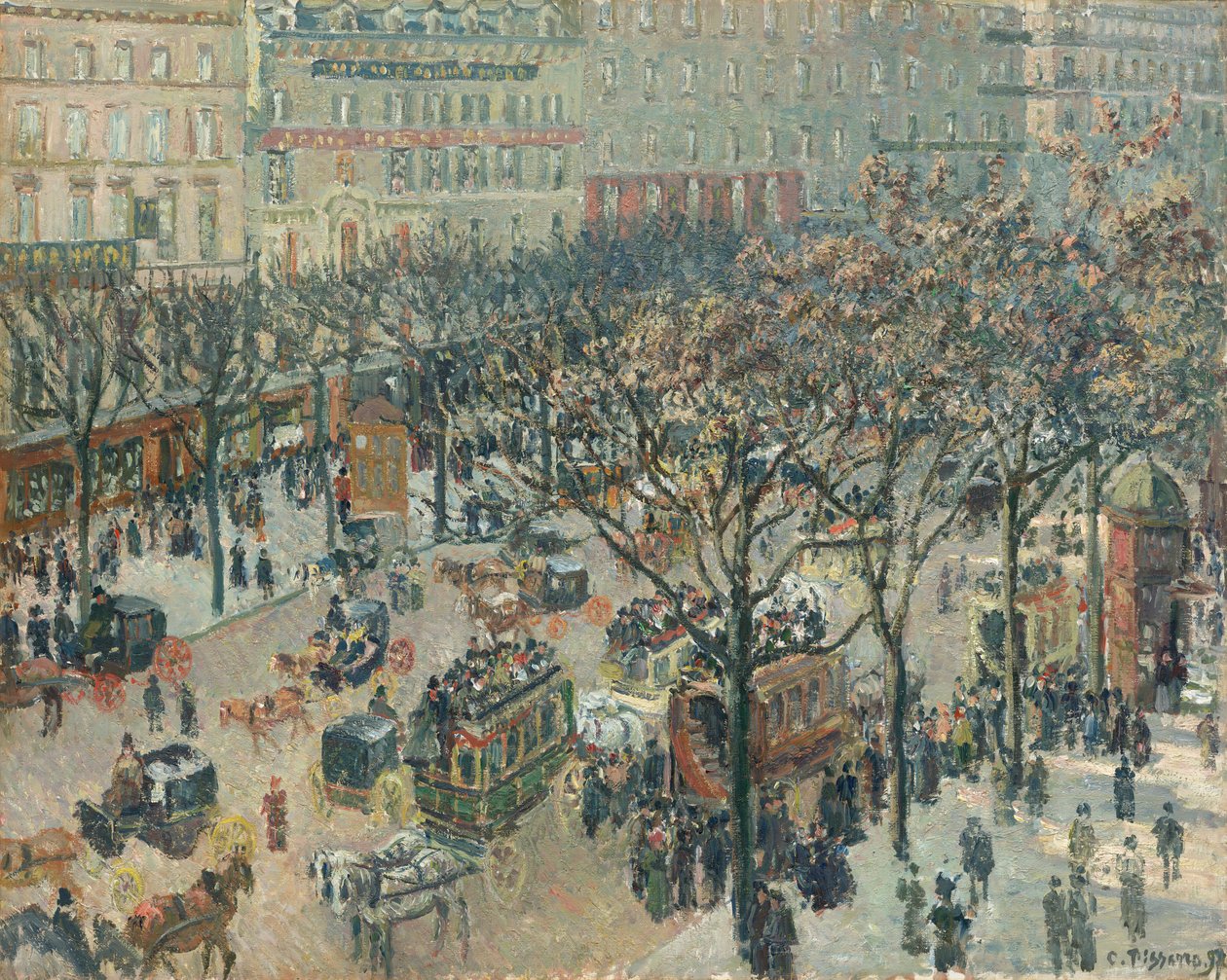 Boulevard des Italiens, Morgen, Sollys, 1897. af Camille Pissarro