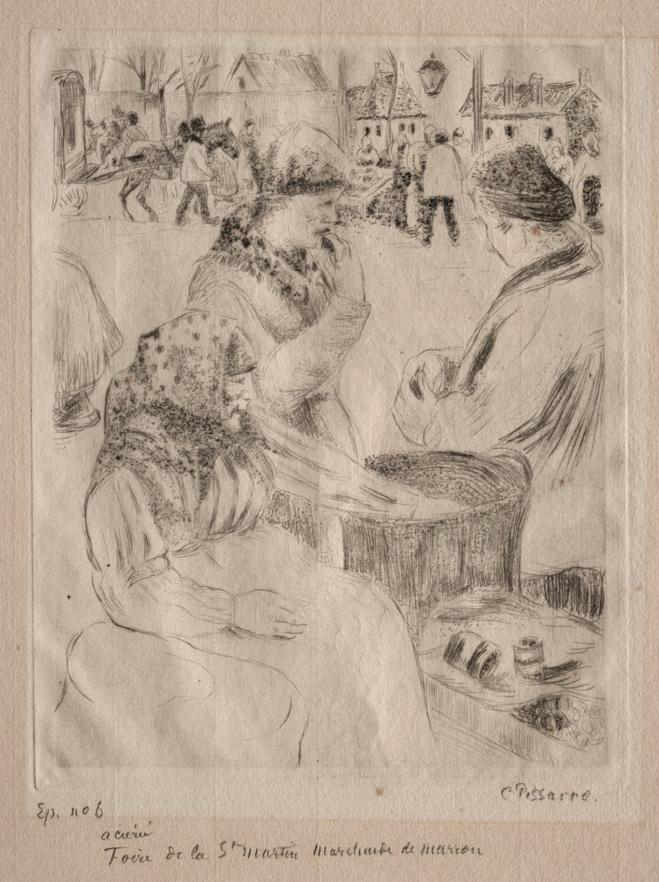 Kastanjeforhandler af Camille Pissarro