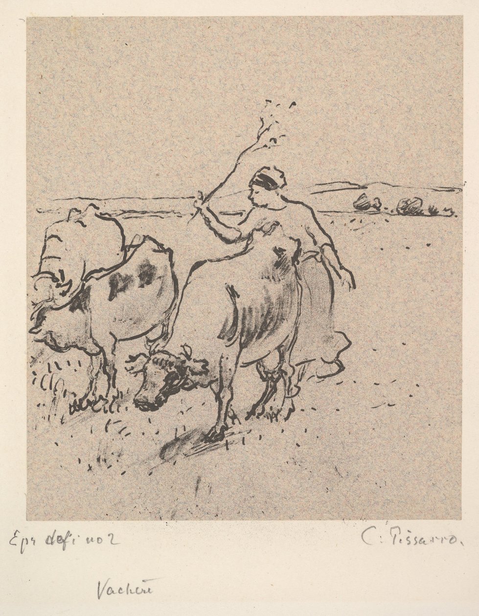 Kohyrde, ca. 1899. af Camille Jacob Pissarro