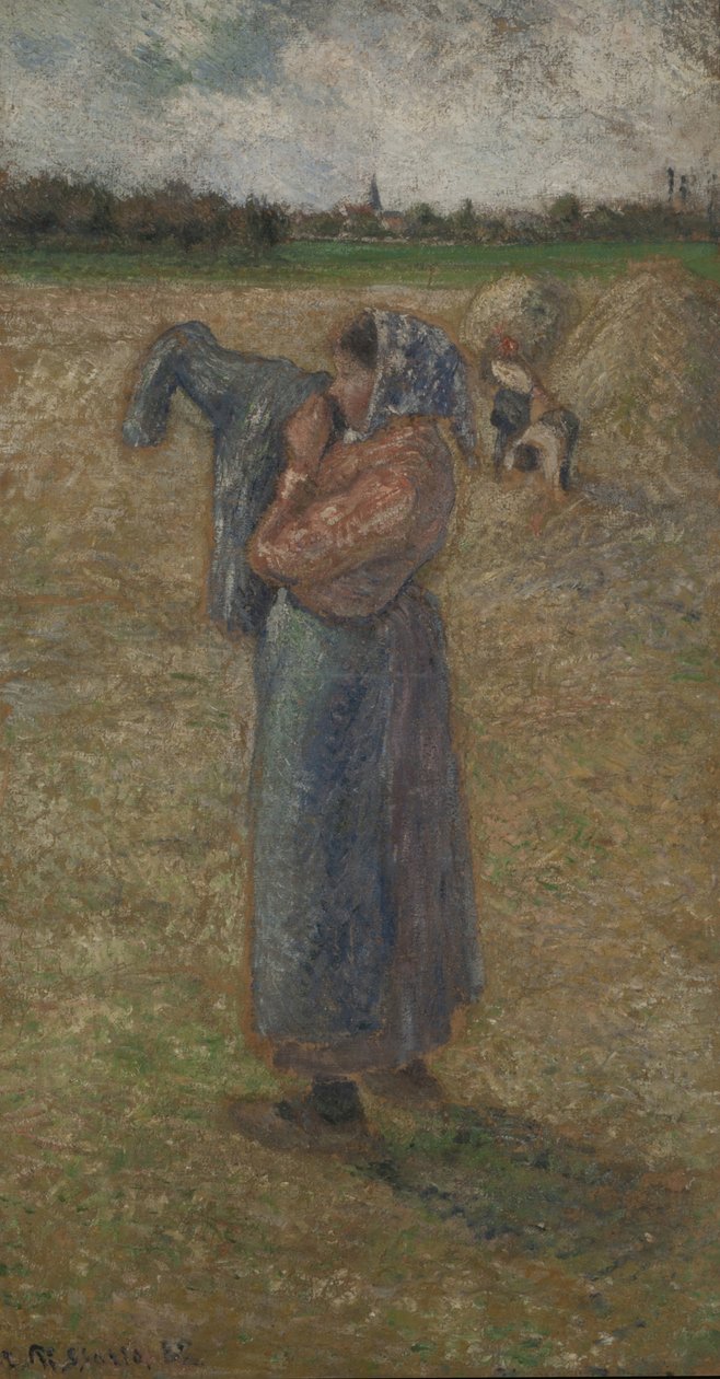 Kvinde på marken, 1882. af Camille Pissarro
