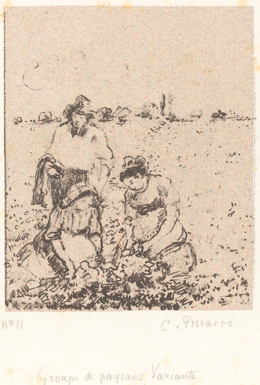 Gruppe af bønder af Camille Pissarro