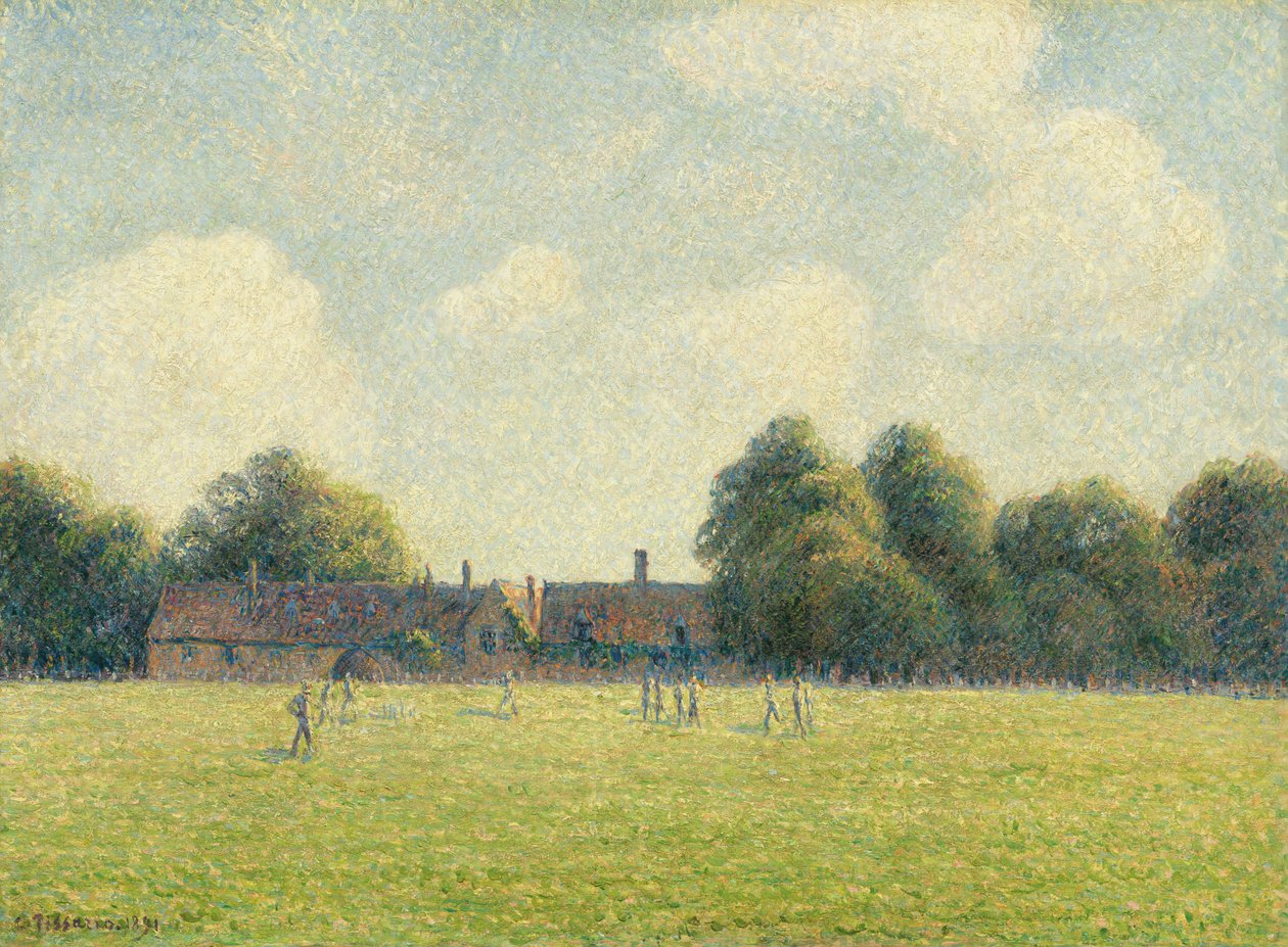 Hampton Court Green, 1891. af Camille Pissarro