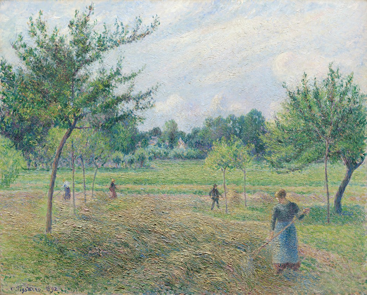 Høslæt i Éragny, 1892. af Camille Pissarro