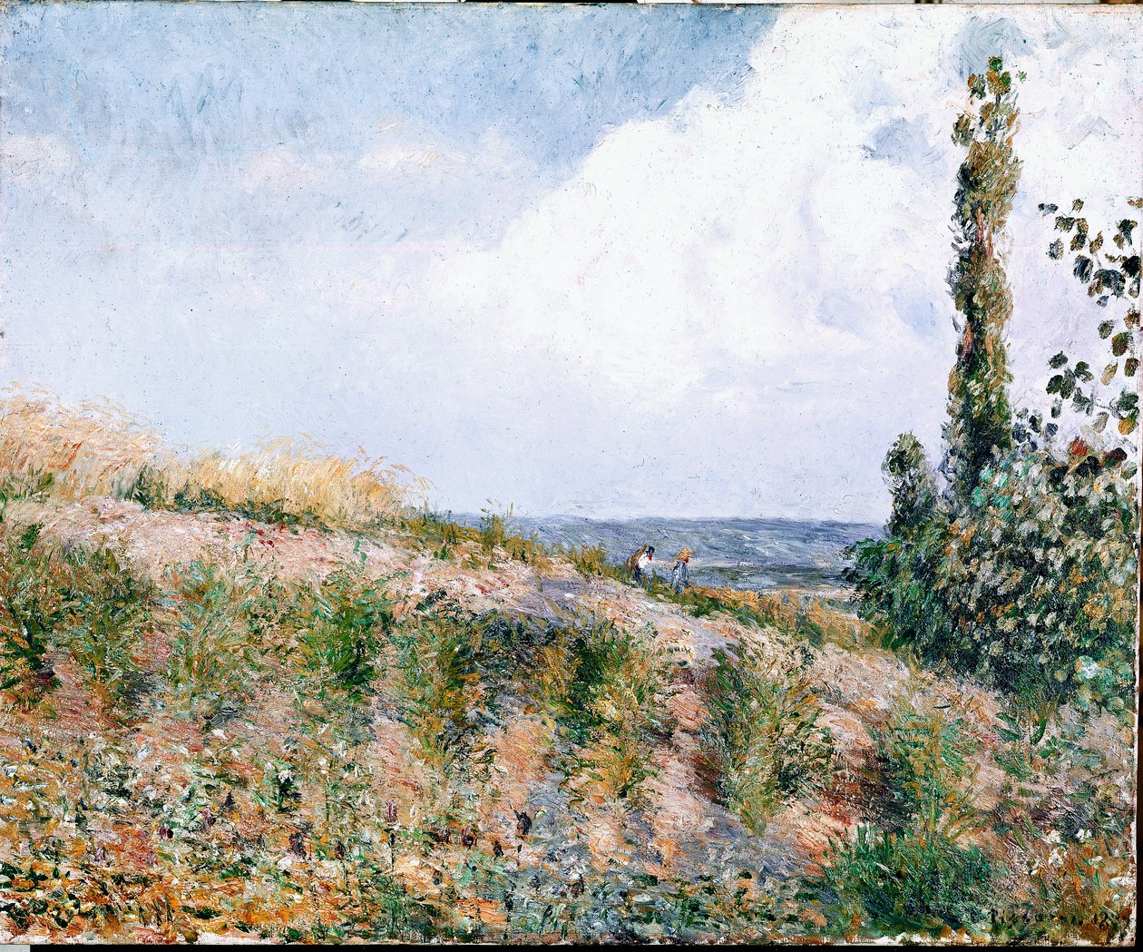 Landskab (olie på lærred) af Camille Jacob Pissarro