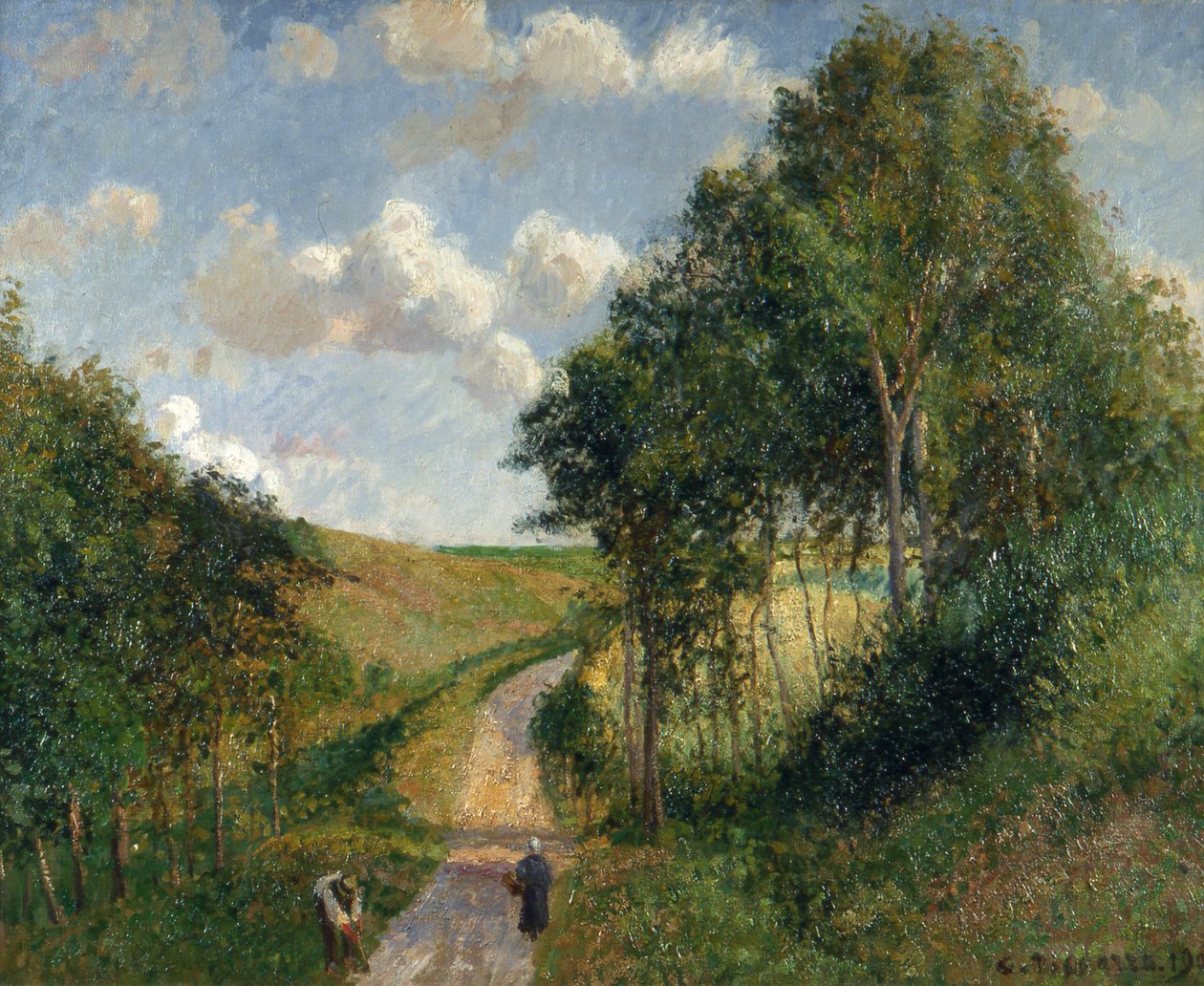 Landskab ved Berneval, 1900. af Camille Pissarro