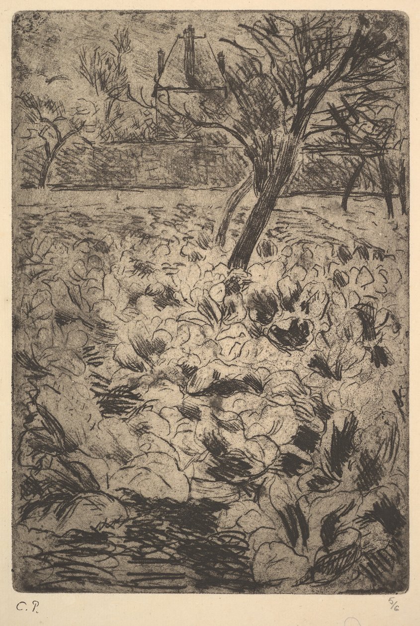 Kålmarken, ca. 1880. af Camille Jacob Pissarro