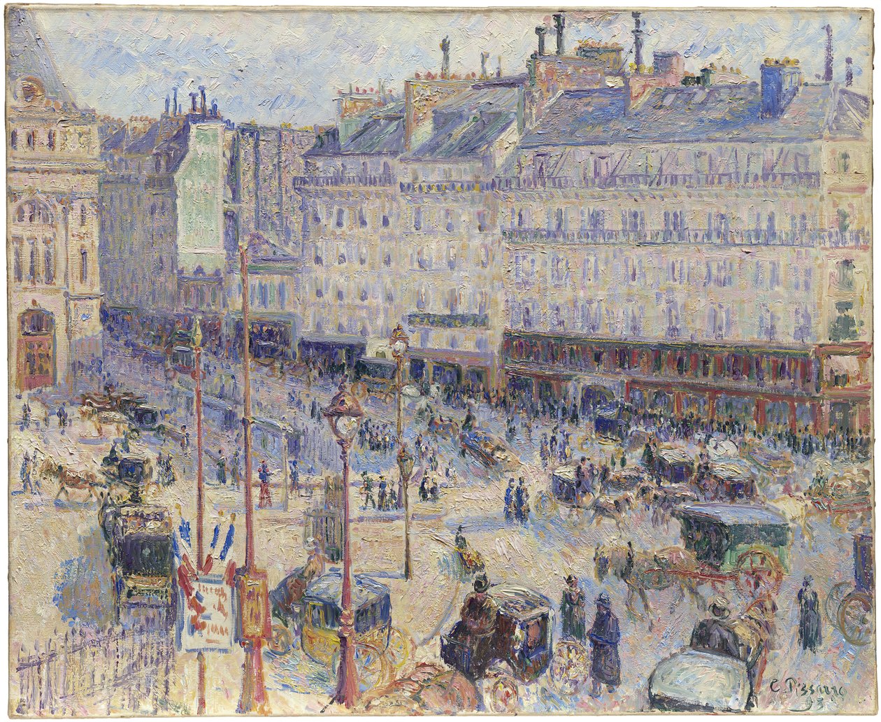 Place du Havre, Paris, 1893. af Camille Pissarro