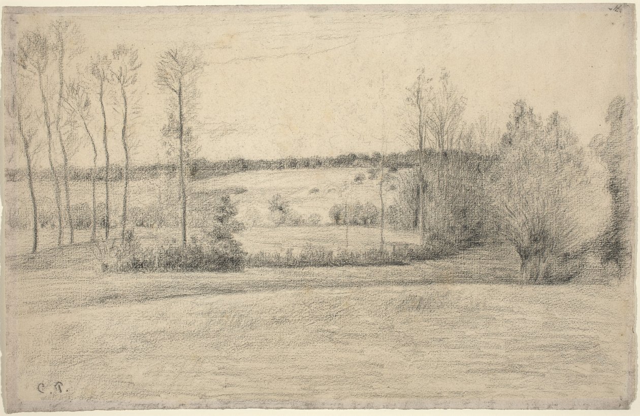 Træer og enge i Eragny, 18951900. af Camille Pissarro